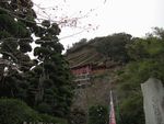 大福寺の境内から見上げる観音堂